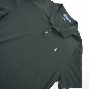 Polo Ralph Lauren Mens‎ XXL Black Stretch Mesh Short Sleeve Polo Shirt